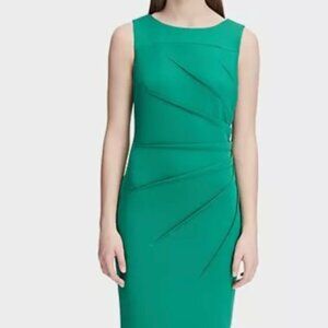 Calvin Klein Sunburst Sheath Dress Green Size 4